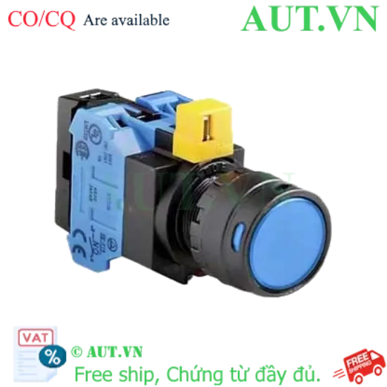 Ảnh của Nút nhấn nhả IDEC HW1L-MF2F20QD-S-12V D22 2NO (Xanh)