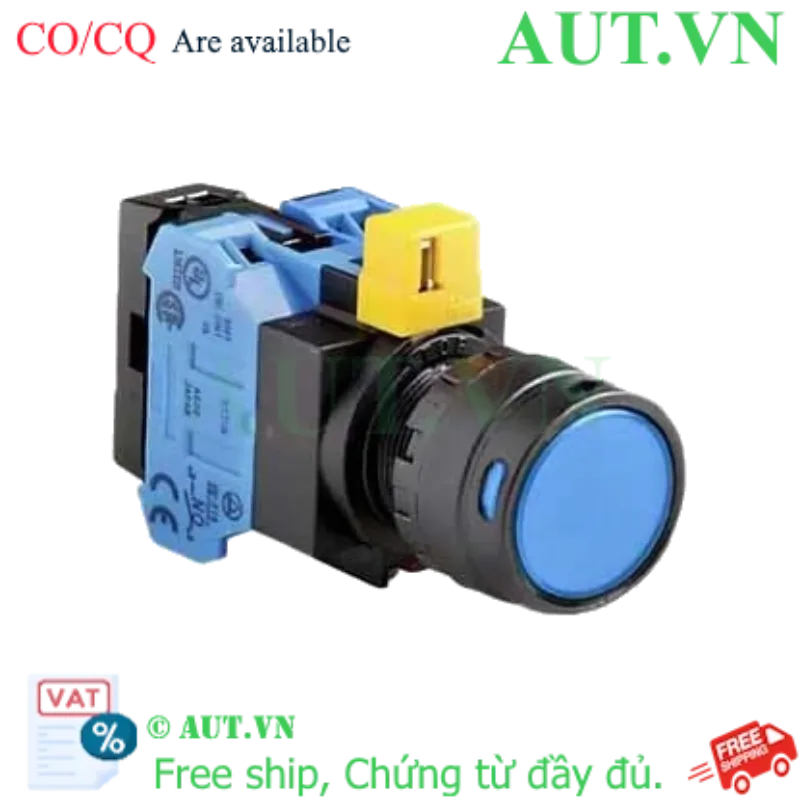 Ảnh của Nút nhấn nhả IDEC HW1L-MF2F20QD-S-6V D22 2NO (Xanh)
