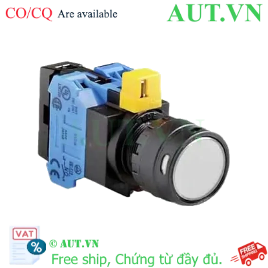 Ảnh của Nút nhấn nhả IDEC HW1L-MF2F20QD-W-6V D22 2NO (Trắng)