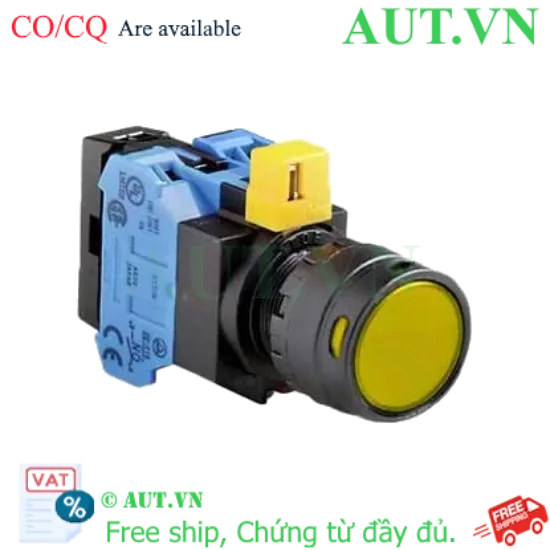 Ảnh của Nút nhấn nhả IDEC HW1L-MF2F20QD-Y-12V D22 2NO (Vàng)