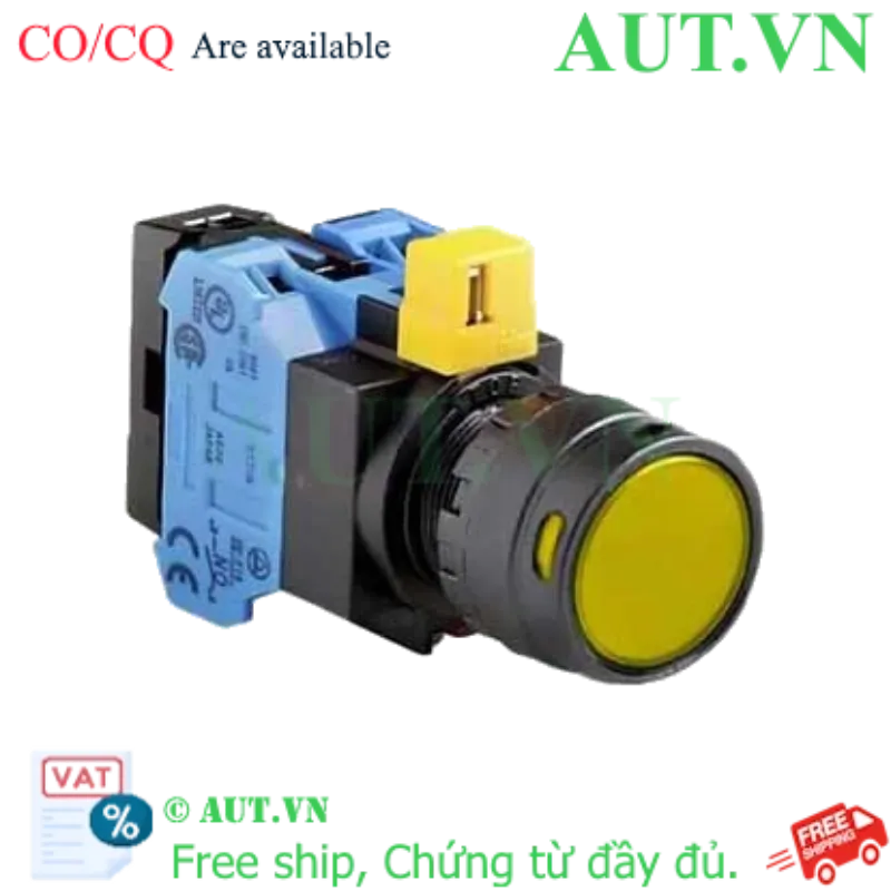 Ảnh của Nút nhấn nhả IDEC HW1L-MF2F20QD-Y-24V D22 2NO (Vàng)