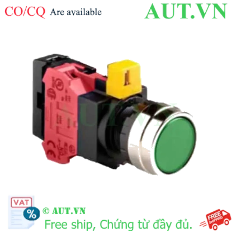 Ảnh của Nút nhấn nhả IDEC HW4L-M1F01QD-G-24V D22 1NC (Xanh)