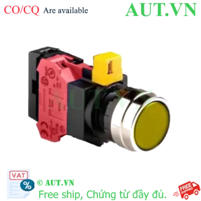 Ảnh của Nút nhấn nhả IDEC HW4L-M1F01QD-Y-24V D22 1NC (Vàng)