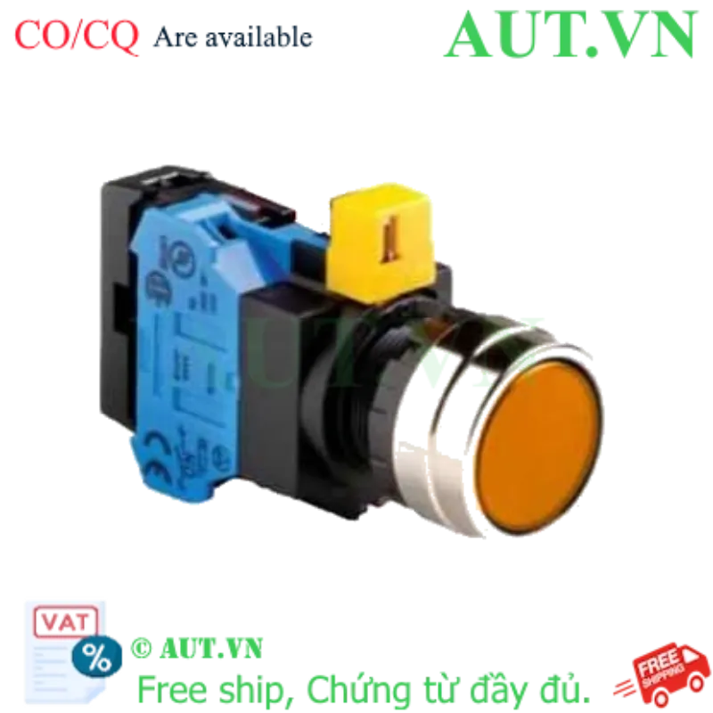 Ảnh của Nút nhấn nhả IDEC HW4L-M1F10QD-A-12V D22 1NO (Hổ phách)