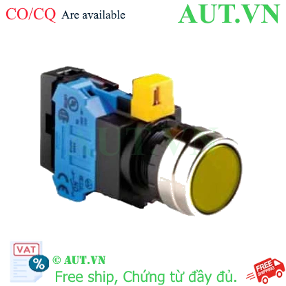 Ảnh của Nút nhấn nhả IDEC HW4L-M1F10QD-Y-24V D22 1NO (Vàng)