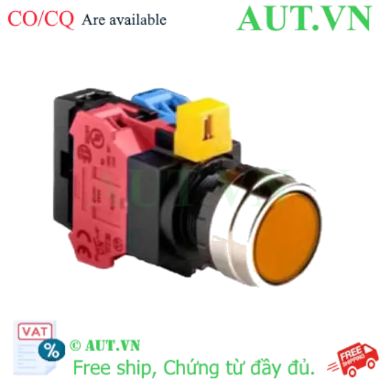 Ảnh của Nút nhấn nhả IDEC HW4L-M1F11QD-A-12V D22 1NO+1NC (Hổ phách)