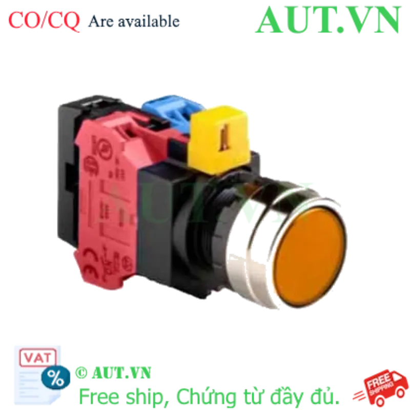 Ảnh của Nút nhấn nhả IDEC HW4L-M1F11QD-A-6V D22 1NO+1NC (Hổ phách)