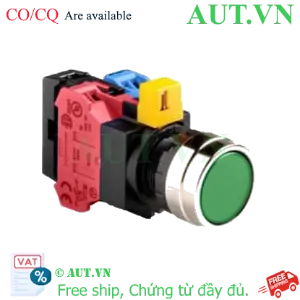 Ảnh của Nút nhấn nhả IDEC HW4L-M1F11QD-G-12V D22 1NO+1NC (Xanh)