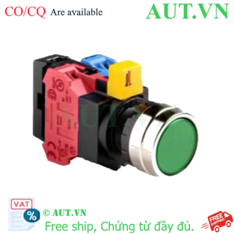 Ảnh của Nút nhấn nhả IDEC HW4L-M1F11QD-G-24V D22 1NO+1NC (Xanh)