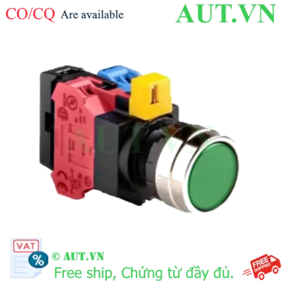 Ảnh của Nút nhấn nhả IDEC HW4L-M1F11QD-G-6V D22 1NO+1NC (Xanh)