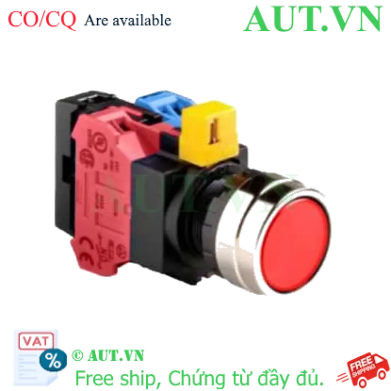 Ảnh của Nút nhấn nhả IDEC HW4L-M1F11QD-R-24V D22 1NO+1NC (Đỏ)