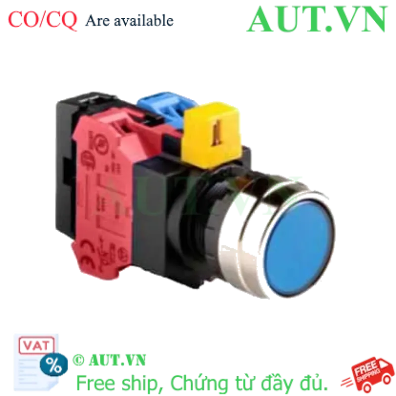 Ảnh của Nút nhấn nhả IDEC HW4L-M1F11QD-S-12V D22 1NO+1NC (Xanh)