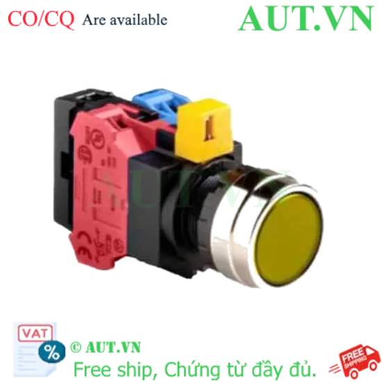Ảnh của Nút nhấn nhả IDEC HW4L-M1F11QD-Y-24V D22 1NO+1NC (Vàng)