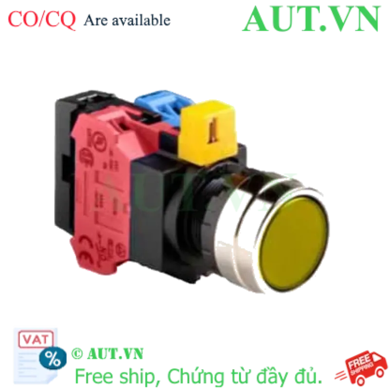 Ảnh của Nút nhấn nhả IDEC HW4L-M1F11QD-Y-24V D22 1NO+1NC (Vàng)