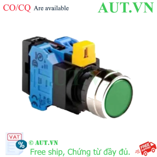 Ảnh của Nút nhấn nhả IDEC HW4L-M1F20QD-G-24V D22 2NO (Xanh)