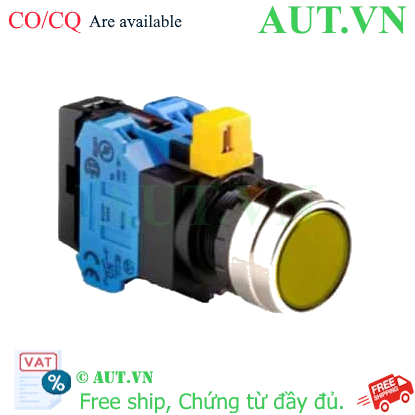 Ảnh của Nút nhấn nhả IDEC HW4L-M1F20QD-Y-12V D22 2NO (Vàng)