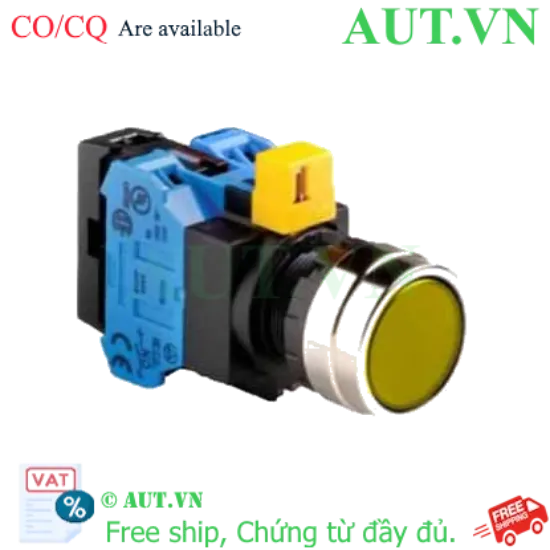 Ảnh của Nút nhấn nhả IDEC HW4L-M1F20QD-Y-24V D22 2NO (Vàng)