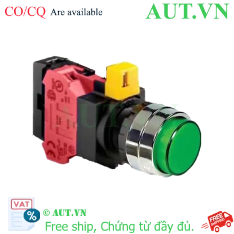 Ảnh của Nút nhấn nhả IDEC HW4L-M2F01QD-G-12V D22 1NC (Xanh)