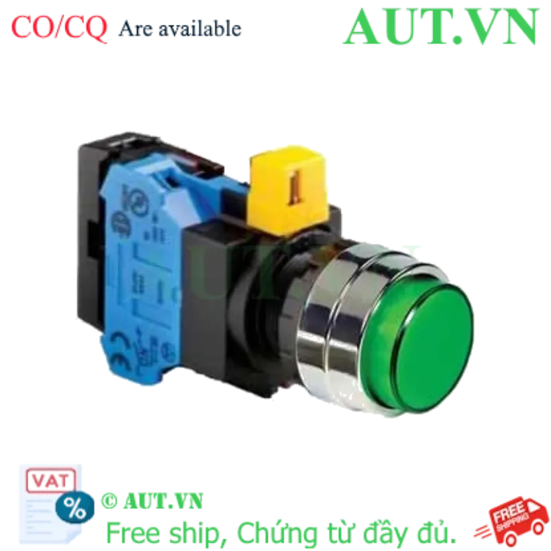 Ảnh của Nút nhấn nhả IDEC HW4L-M2F10QD-G-24V D22 1NO (Xanh)