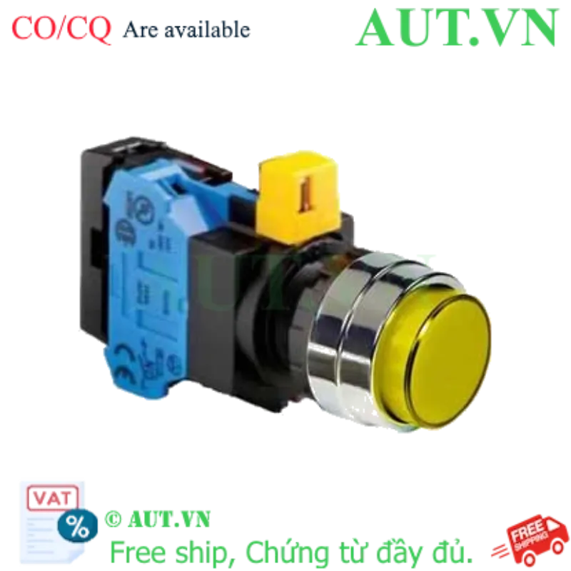 Ảnh của Nút nhấn nhả IDEC HW4L-M2F10QD-Y-24V D22 1NO (Vàng)