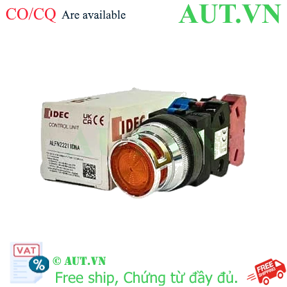 Ảnh của Nút nhấn nhả có đèn IDEC ALFN22211DNA 24VAC/DC D30 1NO+1NC (Hổ phách)