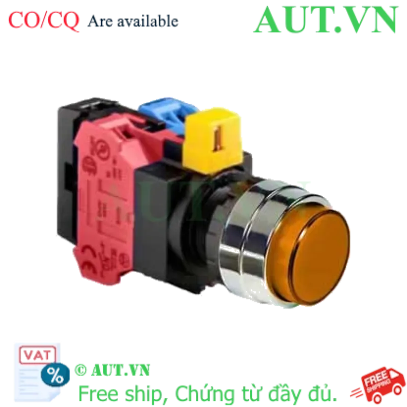 Ảnh của Nút nhấn nhả IDEC HW4L-M2F11QD-A-12V D22 1NO+1NC (Hổ phách)