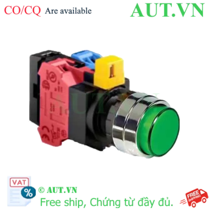 Ảnh của Nút nhấn nhả IDEC HW4L-M2F11QD-G-24V D22 1NO+1NC (Xanh)