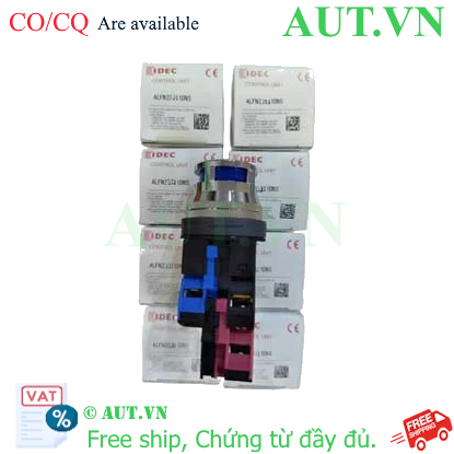 Ảnh của Nút nhấn nhả có đèn IDEC ALFN22211DNS 24VAC/DC D30 1NO+1NC (Xanh)