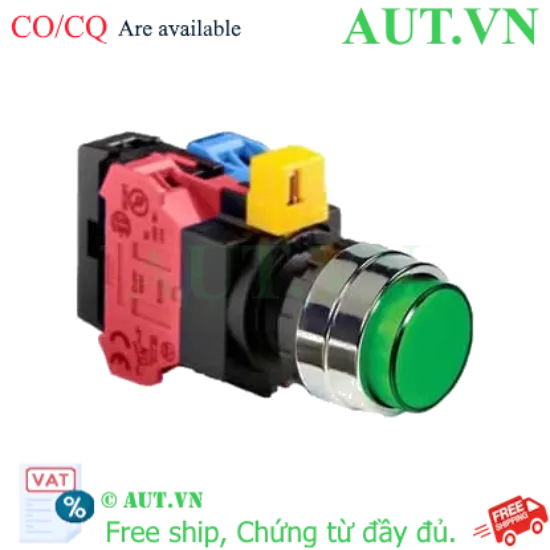 Ảnh của Nút nhấn nhả IDEC HW4L-M2F11QD-G-6V D22 1NO+1NC (Xanh)