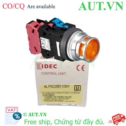 Ảnh của Nút nhấn nhả có đèn IDEC ALFN22211DNY 24VAC/DC D30 1NO+1NC (Vàng)