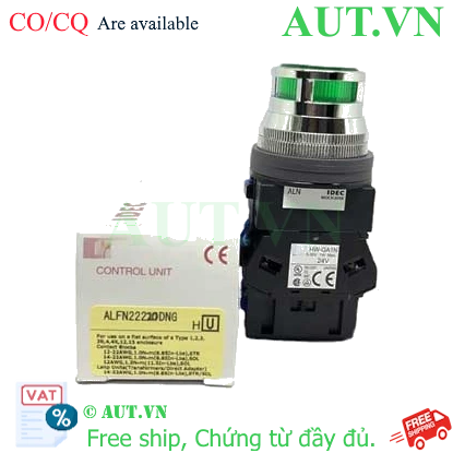 Ảnh của Nút nhấn nhả có đèn IDEC ALFN22220DNG 24VAC/DC D30 2NO (Xanh)