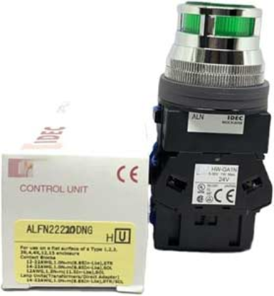 Ảnh của Nút nhấn nhả có đèn IDEC ALFN22220DNG 24VAC/DC D30 2NO (Xanh)