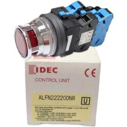 Ảnh của Nút nhấn nhả có đèn IDEC ALFN22220DNR 110-220VAC D25 1NO+1NC (Đỏ)