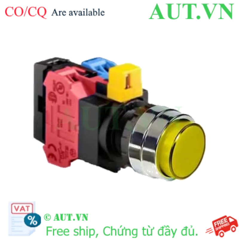 Ảnh của Nút nhấn nhả IDEC HW4L-M2F11QD-Y-6V D22 1NO+1NC (Vàng)