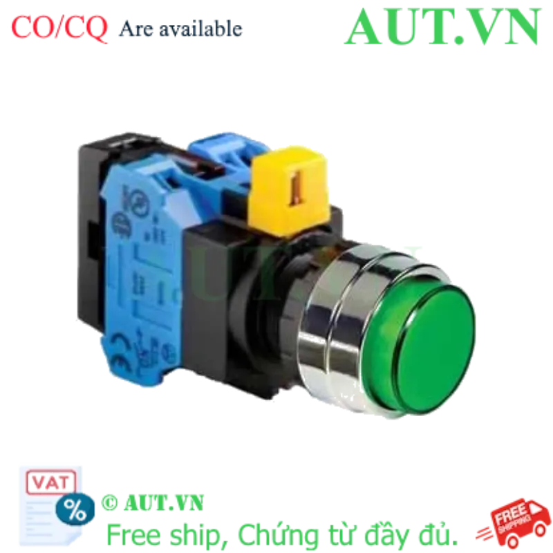 Ảnh của Nút nhấn nhả IDEC HW4L-M2F20QD-G-6V D22 2NO (Xanh)