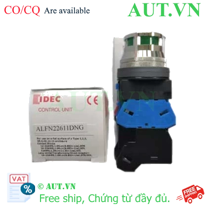 Ảnh của ALFN22611DNG - Nút nhấn nhả có đèn Idec phi 30, màu xanh