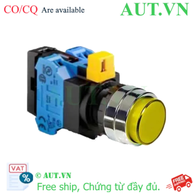 Ảnh của Nút nhấn nhả IDEC HW4L-M2F20QD-Y-12V D22 2NO (Vàng)