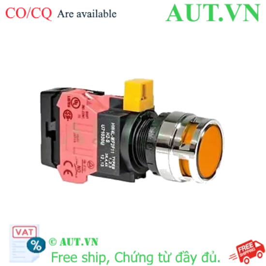 Ảnh của Nút nhấn nhả IDEC HW4L-MF2F01QD-A-12V D22 1NC (Hổ phách)