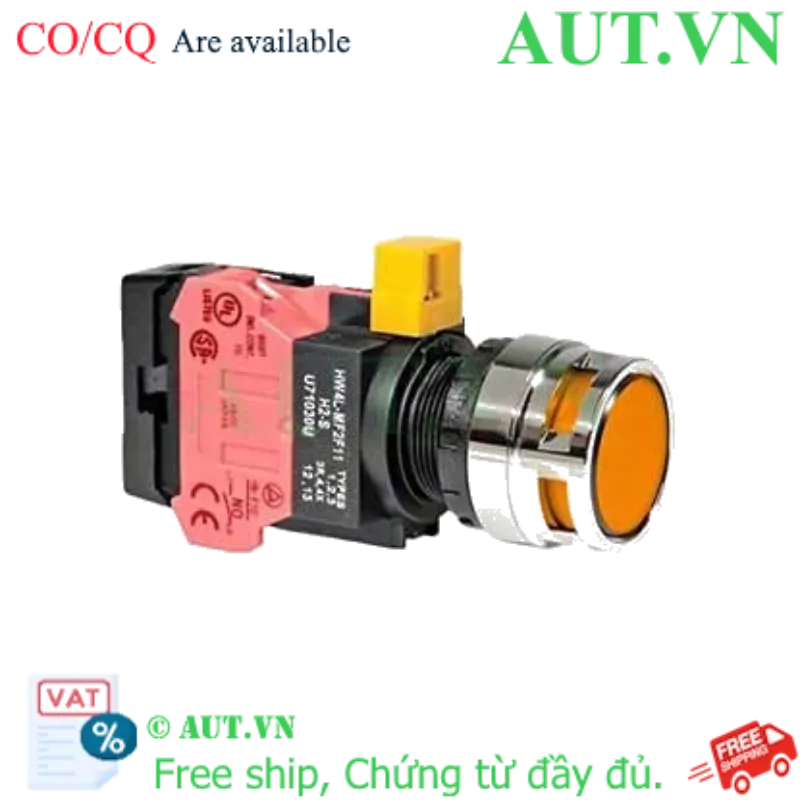 Ảnh của Nút nhấn nhả IDEC HW4L-MF2F01QD-A-24V D22 1NC (Hổ phách)