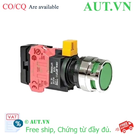 Ảnh của Nút nhấn nhả IDEC HW4L-MF2F01QD-G-12V D22 1NC (Xanh)