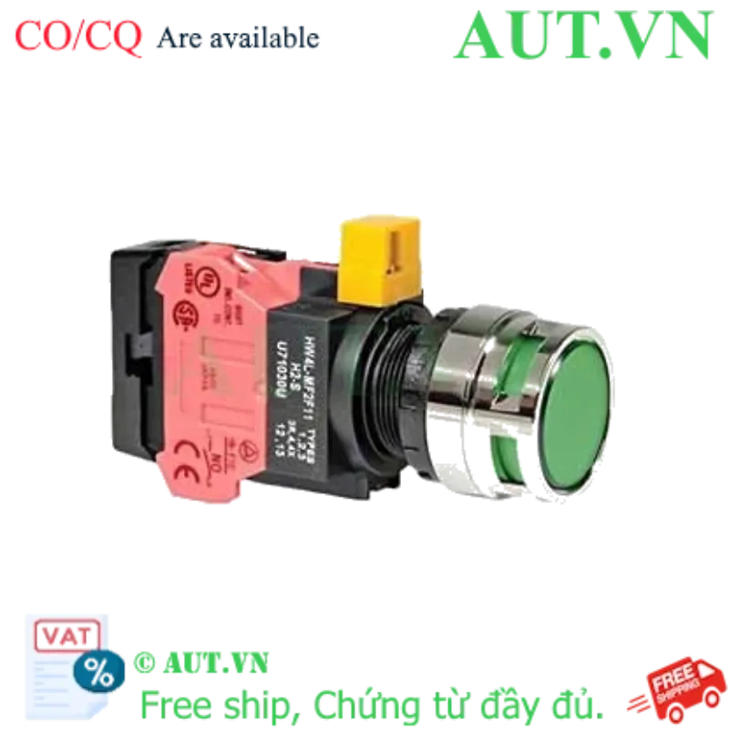 Ảnh của Nút nhấn nhả IDEC HW4L-MF2F01QD-G-6V D22 1NC (Xanh)