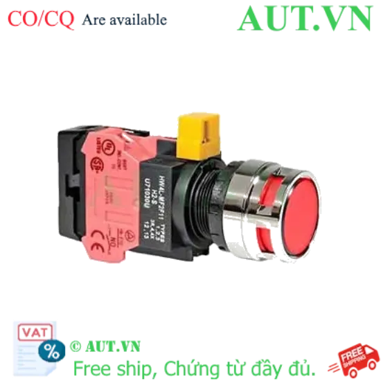 Ảnh của Nút nhấn nhả IDEC HW4L-MF2F01QD-R-24V D22 1NC (Đỏ)