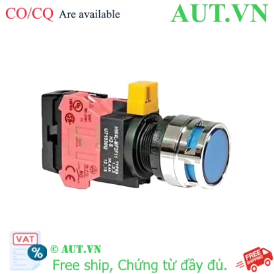 Ảnh của Nút nhấn nhả IDEC HW4L-MF2F01QD-S-12V D22 1NC (Xanh)