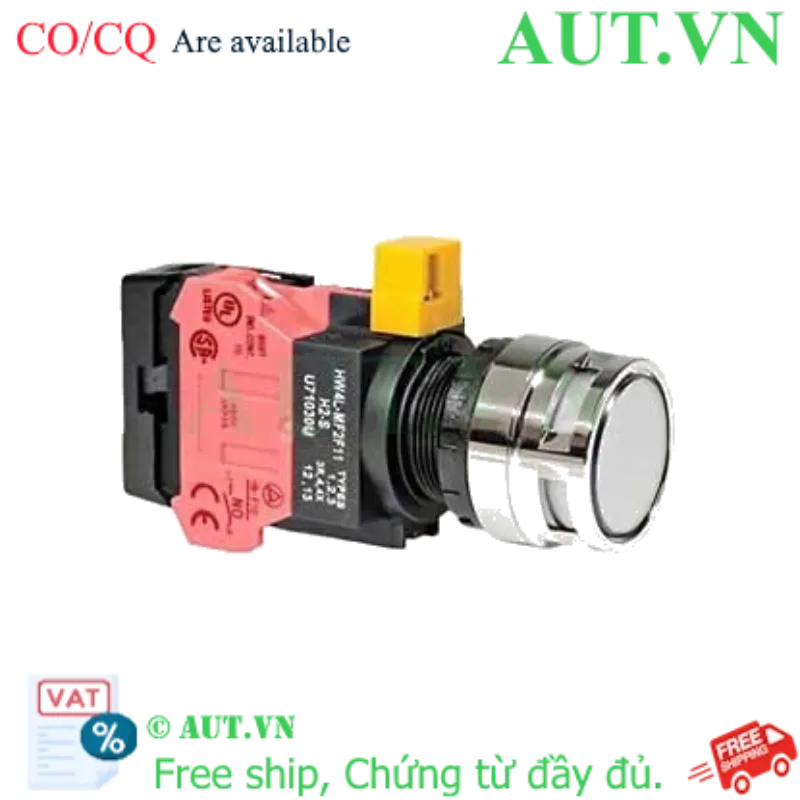 Ảnh của Nút nhấn nhả IDEC HW4L-MF2F01QD-W-24V D22 1NC (Trắng)