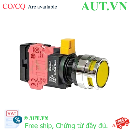 Ảnh của Nút nhấn nhả IDEC HW4L-MF2F01QD-Y-12V D22 1NC (Vàng)