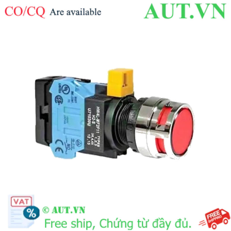 Ảnh của Nút nhấn nhả IDEC HW4L-MF2F10QD-R-24V D22 1NO (Đỏ)