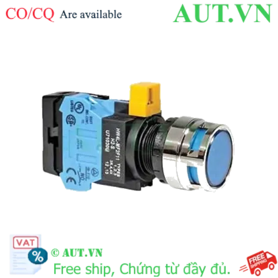 Ảnh của Nút nhấn nhả IDEC HW4L-MF2F10QD-S-12V D22 1NO (Xanh)