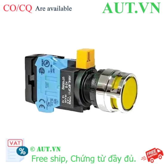 Ảnh của Nút nhấn nhả IDEC HW4L-MF2F10QD-Y-24V D22 1NO (Vàng)