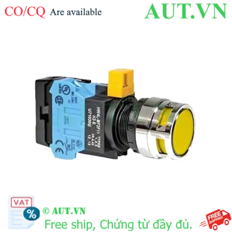 Ảnh của Nút nhấn nhả IDEC HW4L-MF2F10QD-Y-6V D22 1NO (Vàng)