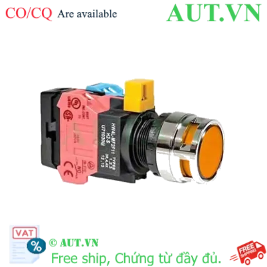 Ảnh của Nút nhấn nhả IDEC HW4L-MF2F11QD-A-12V D22 1NO+1NC (Hổ phách)